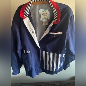 Vintage 90s izzi spirit nautical wind breaker